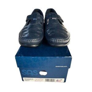 SAS Women’s Sz 6.5 M Navy Roamer EZ Strap Walking Shoe Mary Jane New In Box